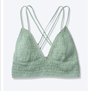 PINK Smocked Triangle Bralette